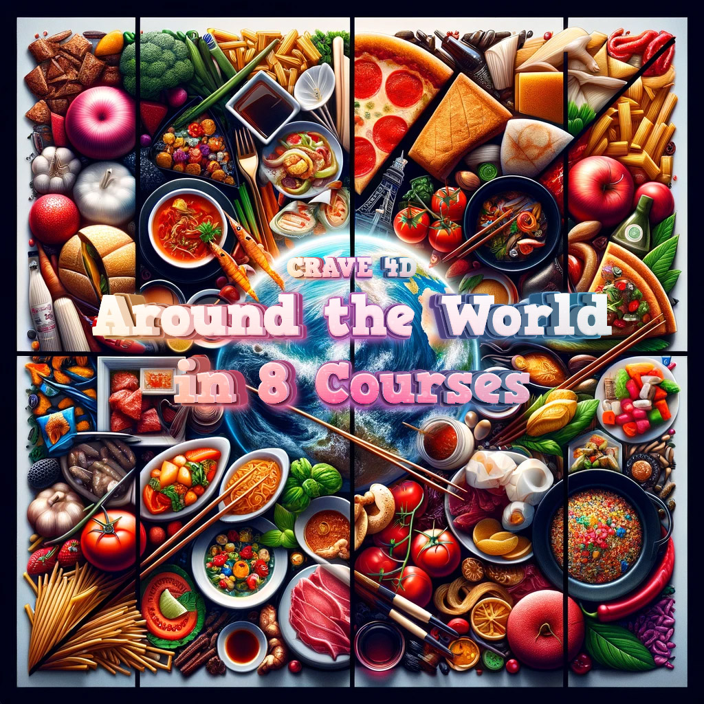 CRAVE 4D Theme: Around the World in 8 Courses